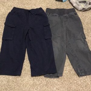 Gray and Blue Cargo Pants Toddler